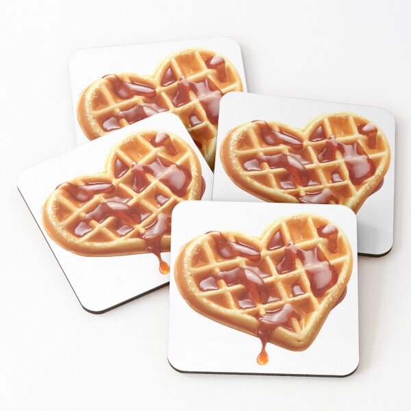 Item preview, Valentine Heart Waffle Realistic Food Art Romantic Breakfast designed and sold by BigStar-Cart.