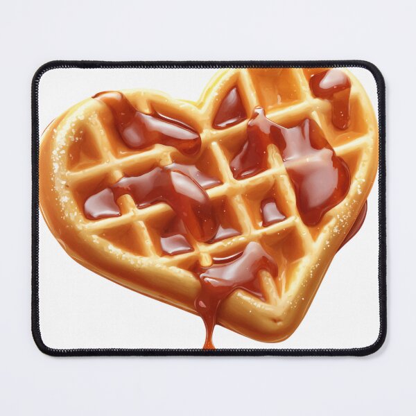 Item preview, Valentine Heart Waffle Realistic Food Art Romantic Breakfast designed and sold by BigStar-Cart.