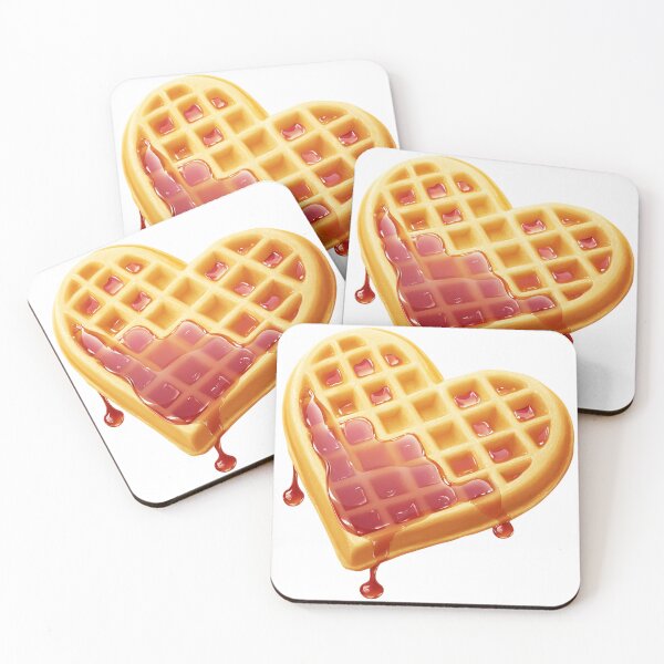 Item preview, Romantic Heart Shaped Waffle Syrup Art Valentine's Day designed and sold by BigStar-Cart.