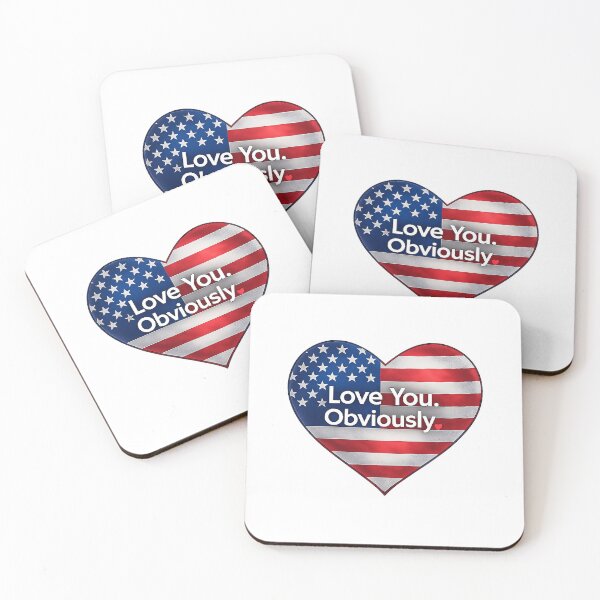 Item preview, Valentines day - Stars& Stripes -Love You. Obviously. designed and sold by PyxieZen.