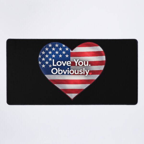 Item preview, Valentines day - Stars& Stripes -Love You. Obviously. designed and sold by PyxieZen.