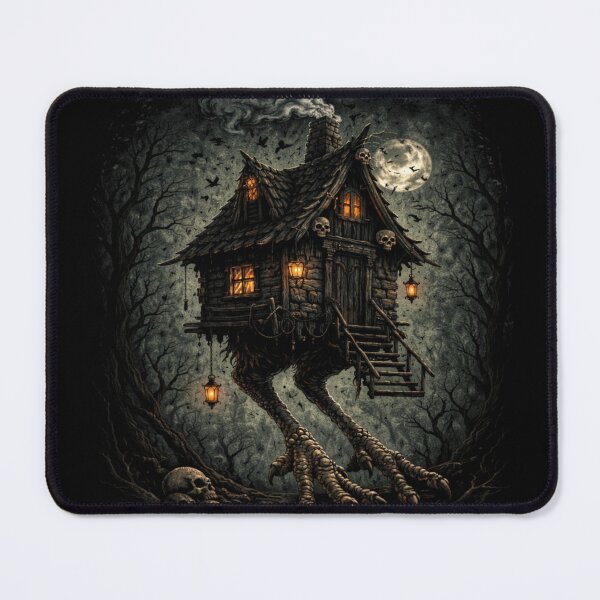 Item preview, Baba Yaga’s Hut on Chicken Legs - Dark Fantasy Art designed and sold by adayinthesky.