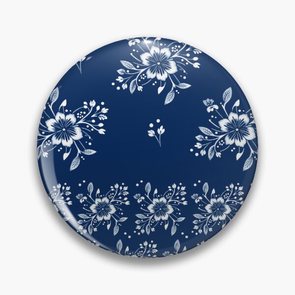 Item preview, Miaozu Batik Blue and White Border Print designed and sold by Sharon Schwalbe.