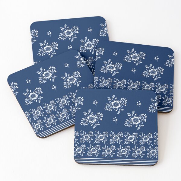 Item preview, Miaozu Batik Blue and White Border Print designed and sold by Sharon Schwalbe.