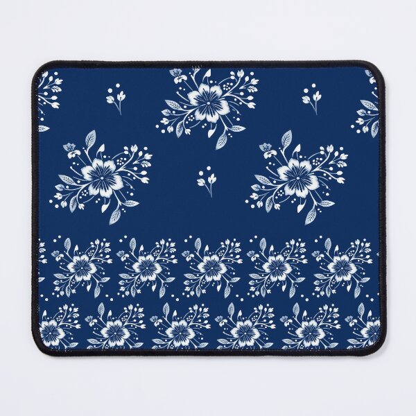 Item preview, Miaozu Batik Blue and White Border Print designed and sold by Sharon Schwalbe.