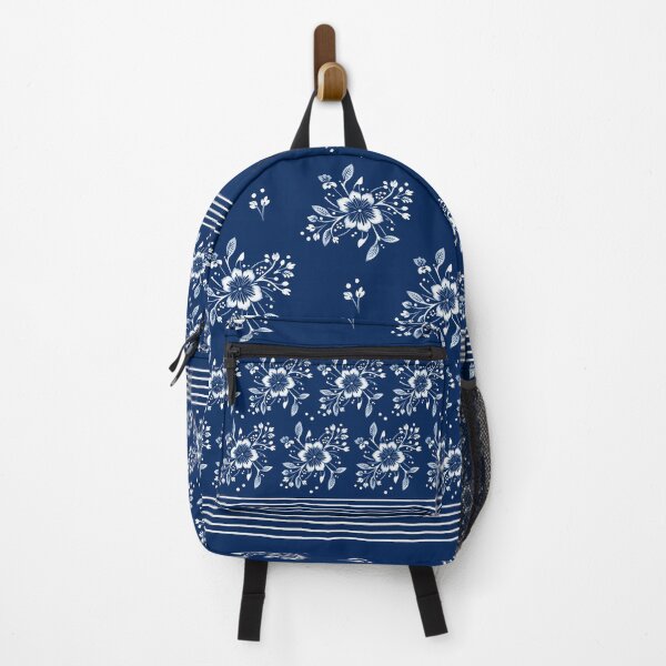 Item preview, Miaozu Batik Blue and White Border Print designed and sold by Sharon Schwalbe.