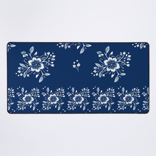 Item preview, Miaozu Batik Blue and White Border Print designed and sold by Sharon Schwalbe.