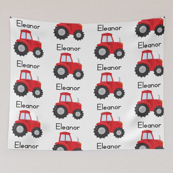 Item preview, Eleanor Personalized Red Tractor designed and sold by lifeintoart.