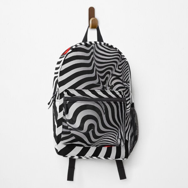 Item preview, Hypnotic Striped Face With Red Eyes Illusion Art designed and sold by Amanda's Factory.