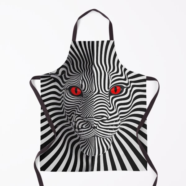 Item preview, Hypnotic Striped Face With Red Eyes Illusion Art designed and sold by Amanda's Factory.