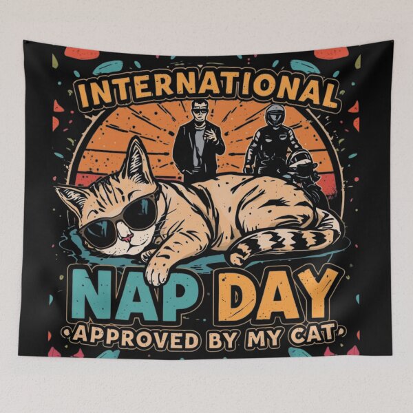 Item preview, INTERNATIONAL NAP DAY — APPROVED BY MY CAT designed and sold by YourTrendyTees.