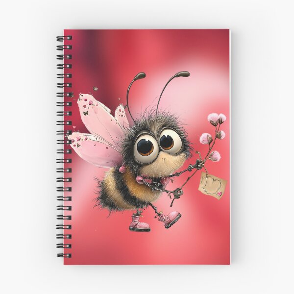 Item preview, Cute Valentine Bumblebee with Pink Wings and Flowers designed and sold by Fantacaroo Designs.