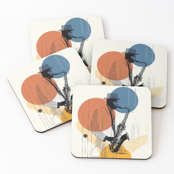 Item preview, Jazz Saxophonist in Geometric Design designed and sold by lautir.
