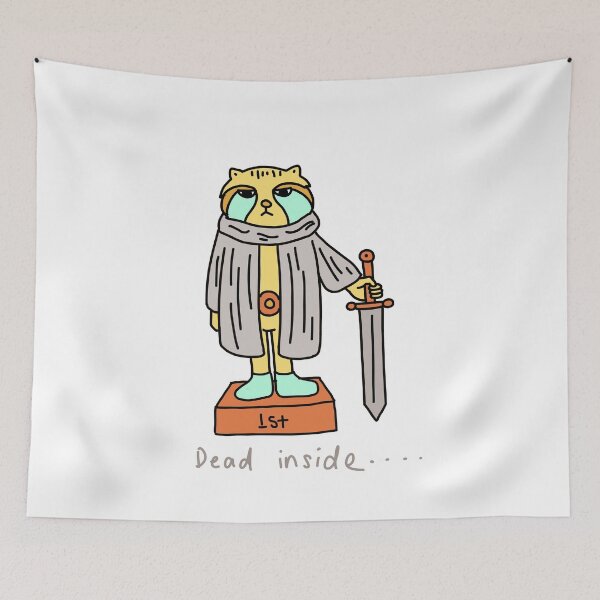 Item preview, Dead Inside Warrior Cat Illustration designed and sold by Baby-Care.
