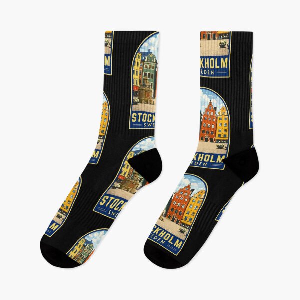 Item preview, Stockholm in Sweden, Vintage Travel Art Emblem designed and sold by MaateoDesign.