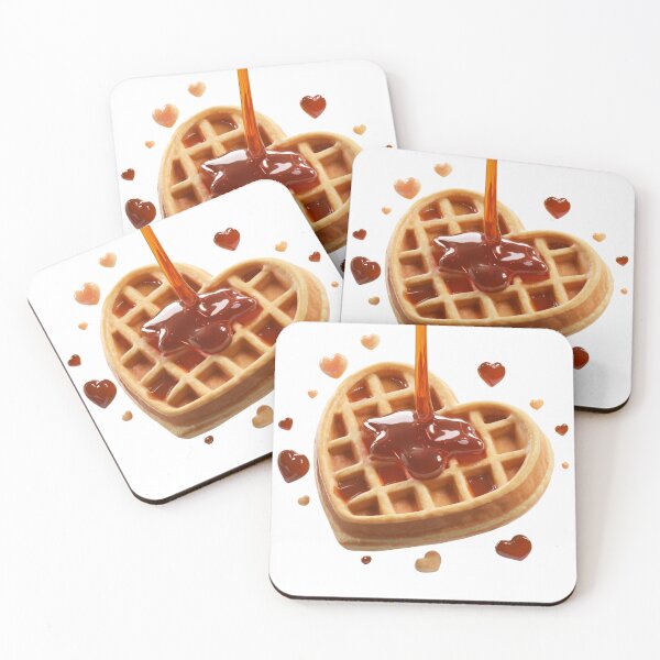 Item preview, Heart Shaped Waffle 3D Realistic Valentine's Day Foodie Style designed and sold by BigStar-Cart.