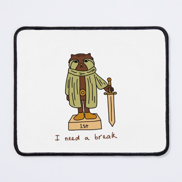 Item preview, I Need a Break Warrior Cat Illustration designed and sold by Baby-Care.