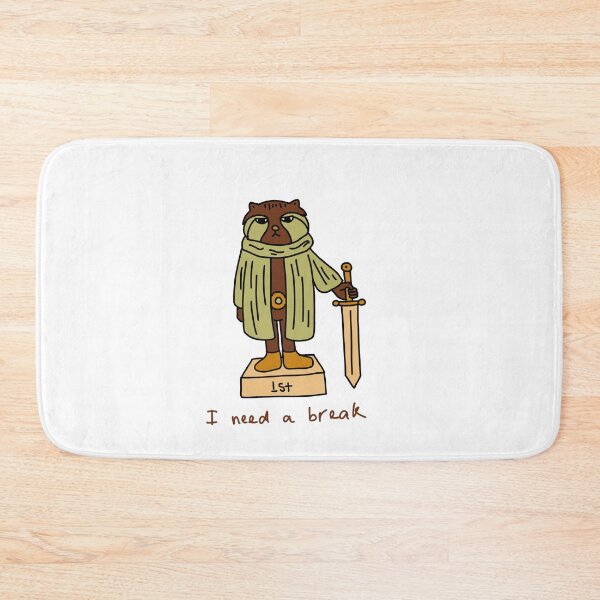 Item preview, I Need a Break Warrior Cat Illustration designed and sold by Baby-Care.