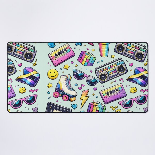 Item preview, 80s Retro Neon Elements AI Graphic – Vintage Pop Culture Icon Pattern designed and sold by Cleora Visuals.