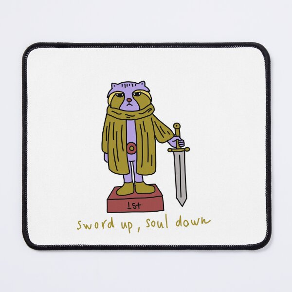 Item preview, Sword Up Soul Down Tired Warrior Cat designed and sold by Baby-Care.