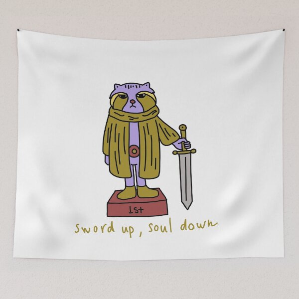 Item preview, Sword Up Soul Down Tired Warrior Cat designed and sold by Baby-Care.