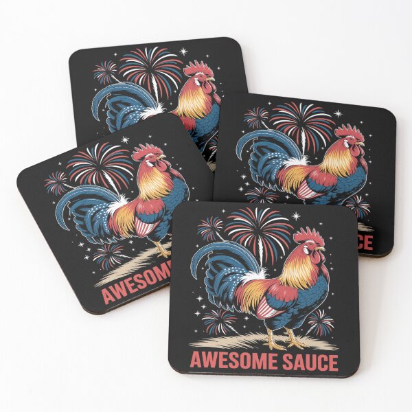 Item preview, Awesome Sauce Rooster 4th Of July America Flag designed and sold by FadeOfThrone.