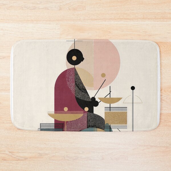 Item preview, Jazz drummer in Geometric Design designed and sold by lautir.