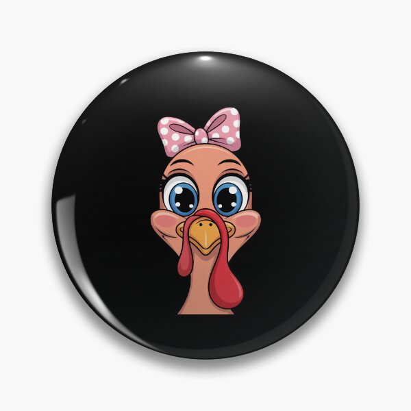 Item preview, Cute Turkey Face Pink Bow Women Girls Thanksgiving Family designed and sold by AquaKiev.