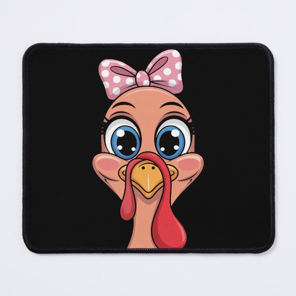 Item preview, Cute Turkey Face Pink Bow Women Girls Thanksgiving Family designed and sold by AquaKiev.