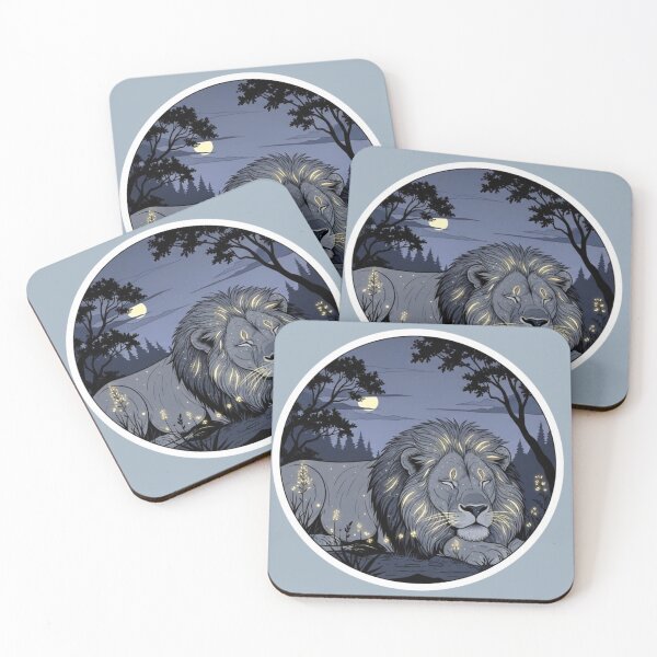 Item preview, Majestic Lion Under Moonlight - Quiet Power Design designed and sold by soletstudio.