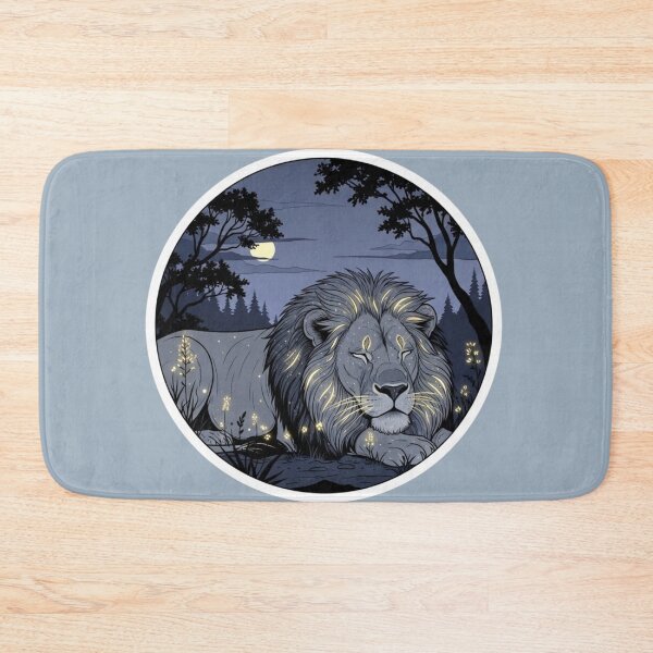 Item preview, Majestic Lion Under Moonlight - Quiet Power Design designed and sold by soletstudio.