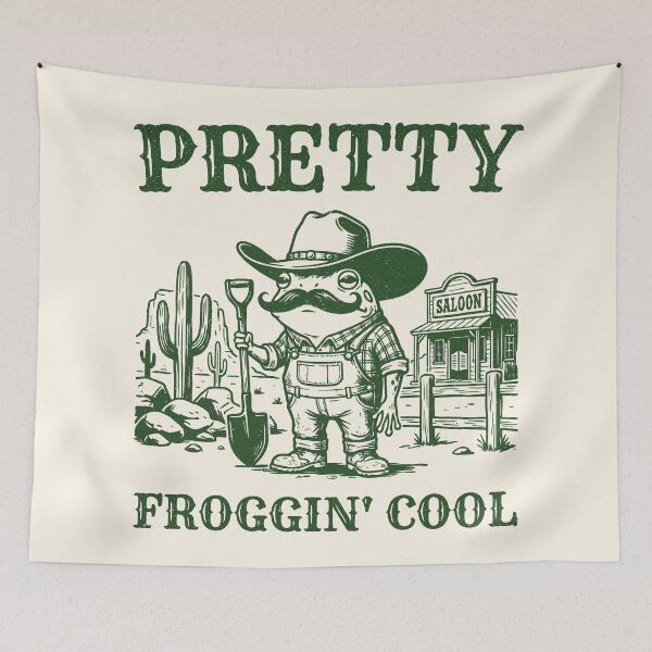 Item preview, Pretty Froggin' Cool Funny Frog Cowboy Toad  designed and sold by Y-Vibes.