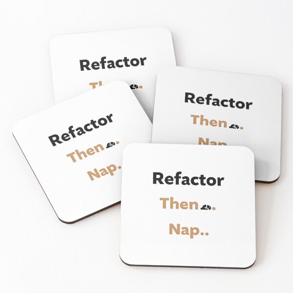 Item preview, Refactor Then Nap – Relatable Coding Humor for Developers and Cat Lovers designed and sold by FeelFreeStore.