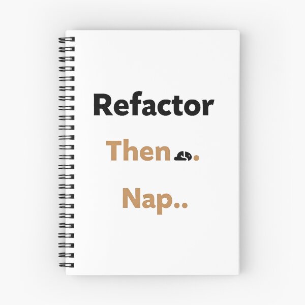 Item preview, Refactor Then Nap – Relatable Coding Humor for Developers and Cat Lovers designed and sold by FeelFreeStore.