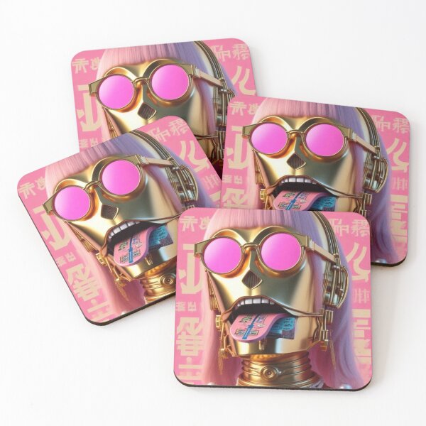 Item preview, CREDIT CRUNCH DROID: Pearls, Pink Hair & Galactic Receipts designed and sold by Print Fiction.