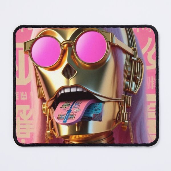 Item preview, CREDIT CRUNCH DROID: Pearls, Pink Hair & Galactic Receipts designed and sold by Print Fiction.