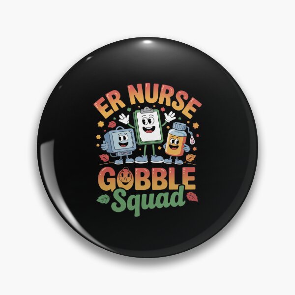 Item preview, ER Nurse Gobble Squad ER Nurse Turkey Lover Thanksgiving designed and sold by AquaKiev.