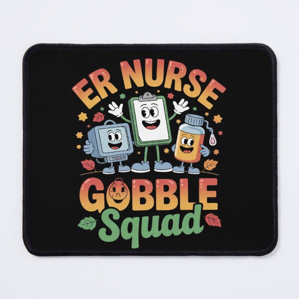 Item preview, ER Nurse Gobble Squad ER Nurse Turkey Lover Thanksgiving designed and sold by AquaKiev.