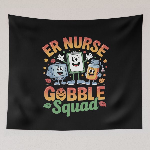 Item preview, ER Nurse Gobble Squad ER Nurse Turkey Lover Thanksgiving designed and sold by AquaKiev.