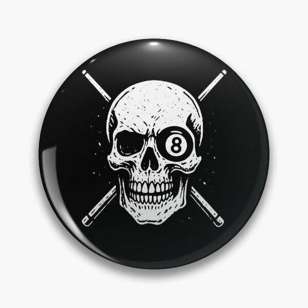 Item preview, Skull head - Eight Ball - Billiards Player designed and sold by Halfstone.