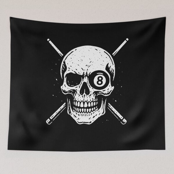 Item preview, Skull head - Eight Ball - Billiards Player designed and sold by Halfstone.