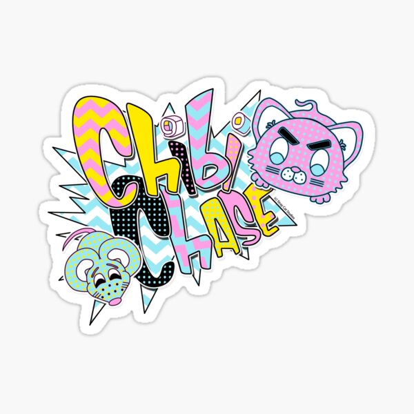 Chibi Chase Logo - Stray Cat Studios Sticker
