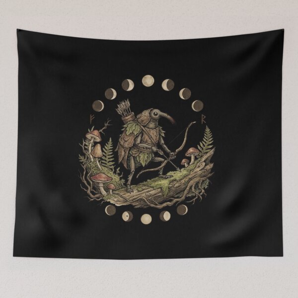 Item preview, Vintage Weevil Archer Art | Celestial Forest Bug & Moon Phase Magic designed and sold by SlomianyPisarz.