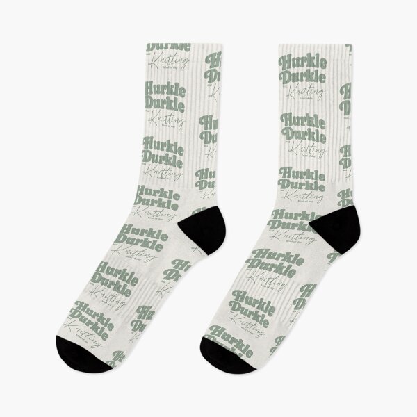Item preview, Hurkle Durkle and Knitting Kind of Day – Cozy Knitting Quote Design designed and sold by SingerNZ.