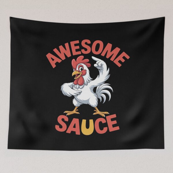Item preview, Awesome Sauce with Picture of Rooster Dabbing Rooster designed and sold by MarryIsMonth.