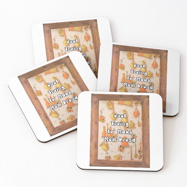 Item preview, Vintage Orange and Gold Kitchen Wallpaper -Just Trying to Make Mom Proud designed and sold by WigOutlet.
