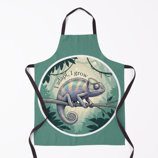 Item preview, I Adapt, I Grow – Inspirational Chameleon Illustration with Nature Aesthetic designed and sold by soletstudio.
