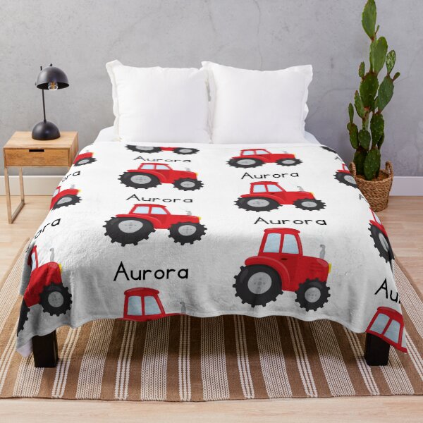 Item preview, Aurora Personalized Red Tractor designed and sold by lifeintoart.