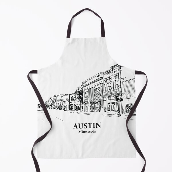 Item preview, Austin MN - Ink Cityscape Illustration designed and sold by Lakeric Cityscapes.