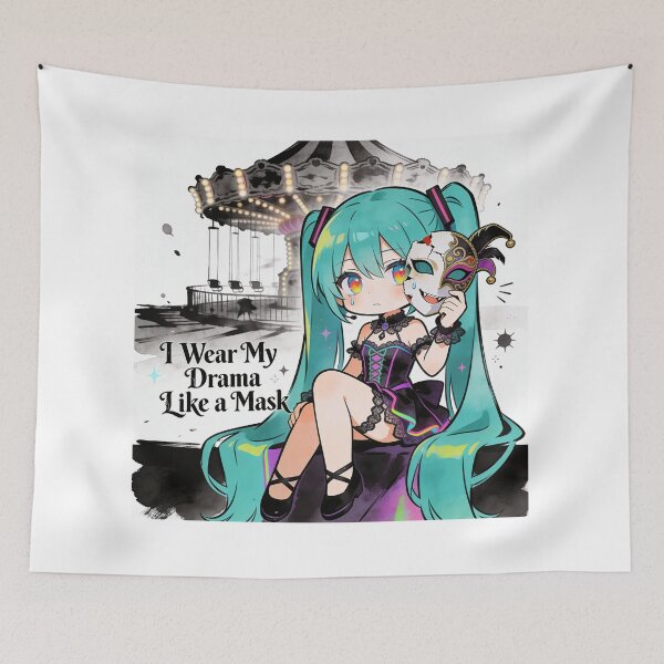Item preview, Digital Diva - I Wear My Drama Like a Mask designed and sold by Panda LuL Art.